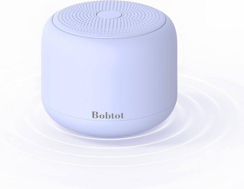 Bobtot Portable Bluetooth Speakers with Strap Easy to Carry, Wireless IPX5 Waterproof Mini Speaker with Loud Stereo Sound, 20 Hours Playtime, Rechargeable Battery, Built-in Microphone, Purple - Image 1